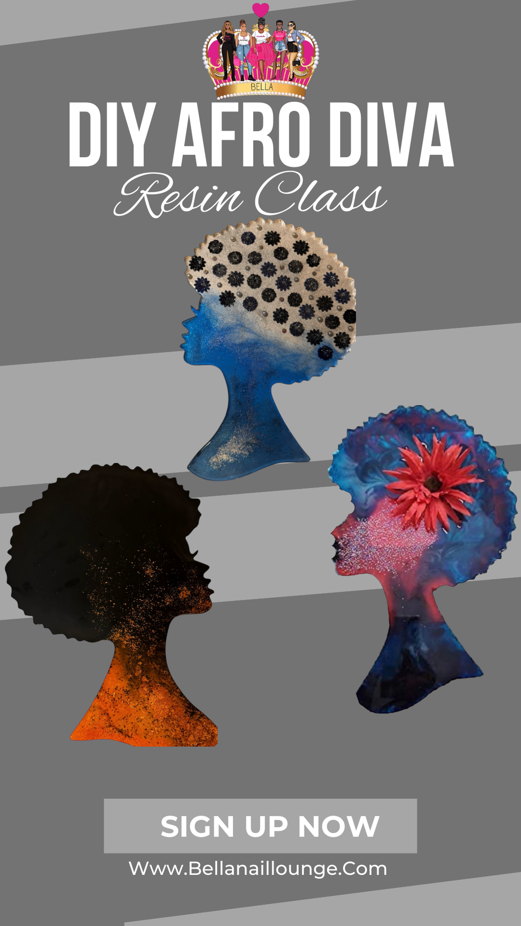Create Your Resin Afro Diva